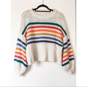Rainbow stripe sweater